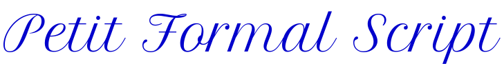 Petit Formal Script шрифт